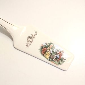 Vintage Porcelain Cake/Pie Server Victorian